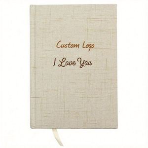 A3 Leather Cover Spiral Address Book 80 Sheets Self-Guided Ceremony Organizer Mental Health <b>Journal</b> Fabric Foil Self-Care - Product Image 4