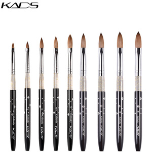 KADS # 2- # Pincel de uñas acrílico Kolinsky 18, pincel ovalado 3D para aplicación de acrílico, herramienta profesional para extensión de uñas y manicura. - Product Image 1