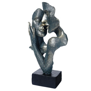 Artesanía de Resina Epoxi Abstracta con Diseño 'El Silencio es Oro' para Parejas Transfronterizas, Decoración Retro para Vitrinas y Escritorios del Hogar - Product Image 5