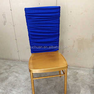 Wedding Ruched Spandex <strong>Chair</strong> Band <strong>Half</strong> Back <strong>Chair</strong> <strong>Covers</strong> - Product Image 4