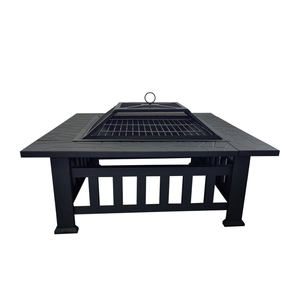 Vente chaude grand brasero carré de feu de Noël en acier au carbone avec couvercle en maille - Product Image 3