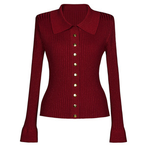 <span class=keywords><strong>Pull</strong></span> de haute qualité pour l'automne et l'hiver, nouveau modèle, manches longues, col châle, cardigan en soie brillante, tricot, veste - Product Image 5