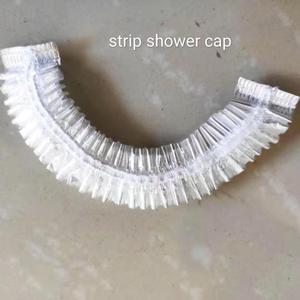 <span class=keywords><strong>Bonnet</strong></span> <span class=keywords><strong>de</strong></span> <span class=keywords><strong>bain</strong></span> jetable en plastique PE transparent imperméable à bande blanche pour hôtel, salle <span class=keywords><strong>de</strong></span> <span class=keywords><strong>bain</strong></span>, nettoyage, douche - Product Image 4