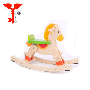 Cavallo per bambini in legno massello giostra per bambini giocattoli regalo sedia a dondolo in legno Kid Riding cavallo a dondolo in legno giocattolo - Product Image 4