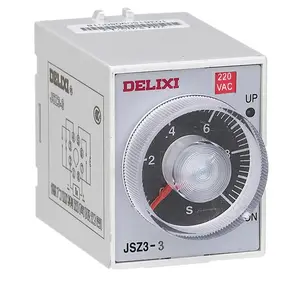 Delixi 전기 브랜드 Jsz3 시리즈 220v 380v 타이머 릴레이 전자기 릴레이