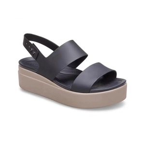 Sandales à talon ouvert en cuir respirant à lacets pour femmes avec semelle intermédiaire en caoutchouc - Légères, mode estivale pour l'extérieur - Product Image 1