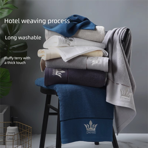 Hôtel et <span class=keywords><strong>Spa</strong></span> Blanc Pur Coton Serviette de Bain Absorbant Agrandi pour Salons de Beauté Bed & Breakfast Logo Personnalisable Bienvenue - Product Image 4