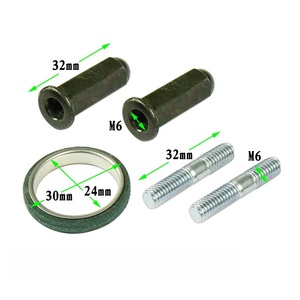 Accessoires pour motos, kit de vis pour tuyau d'échappement du moteur 50-150cc, écrous et rondelles antirouille pour tuyau d'échappement, adapté pour GY6 - Product Image 3