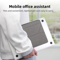 Support pliable pour tablette et ordinateur portable, fin, léger, en cuir, respirant, dissipant la chaleur, réglable en hauteur