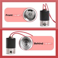 Vanne solénoïde en acier inoxydable Wanray 120 PSI pour système de carburant 12V DC NC 1/4" x 1/8" NPT avec joint Viton, vanne électrique haute pression