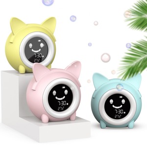 Cute Cat Ear Digital <b>Alarm</b> <b>Clock</b> Silent <b>Non</b> <b>Ticking</b> LCD Desk <b>Clock</b> with Night Light for Kids Bedroom Gift - Product Image 6