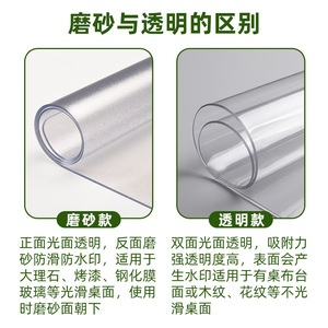 Pvc <b>Table</b> Mat Transparent Waterproof Oilproof Heat Resistant Durable For Dining <b>Table</b> Tea <b>Table</b> <b>Protection</b> - Product Image 4
