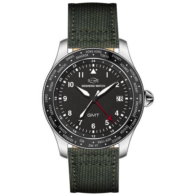 OEM ODM Private Label Watch Luxury Stainless Steel GMT Movement Fancy Watch Custom logo Watches