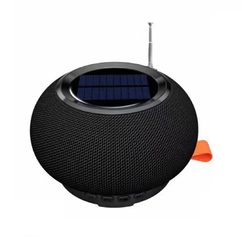 Draagbare Zonne-Antenne Geluidssysteem SP-240409-1 Mini Outdoor Speaker Fm Radio Led Kleurrijk Licht Outdoor Draagbare Speaker