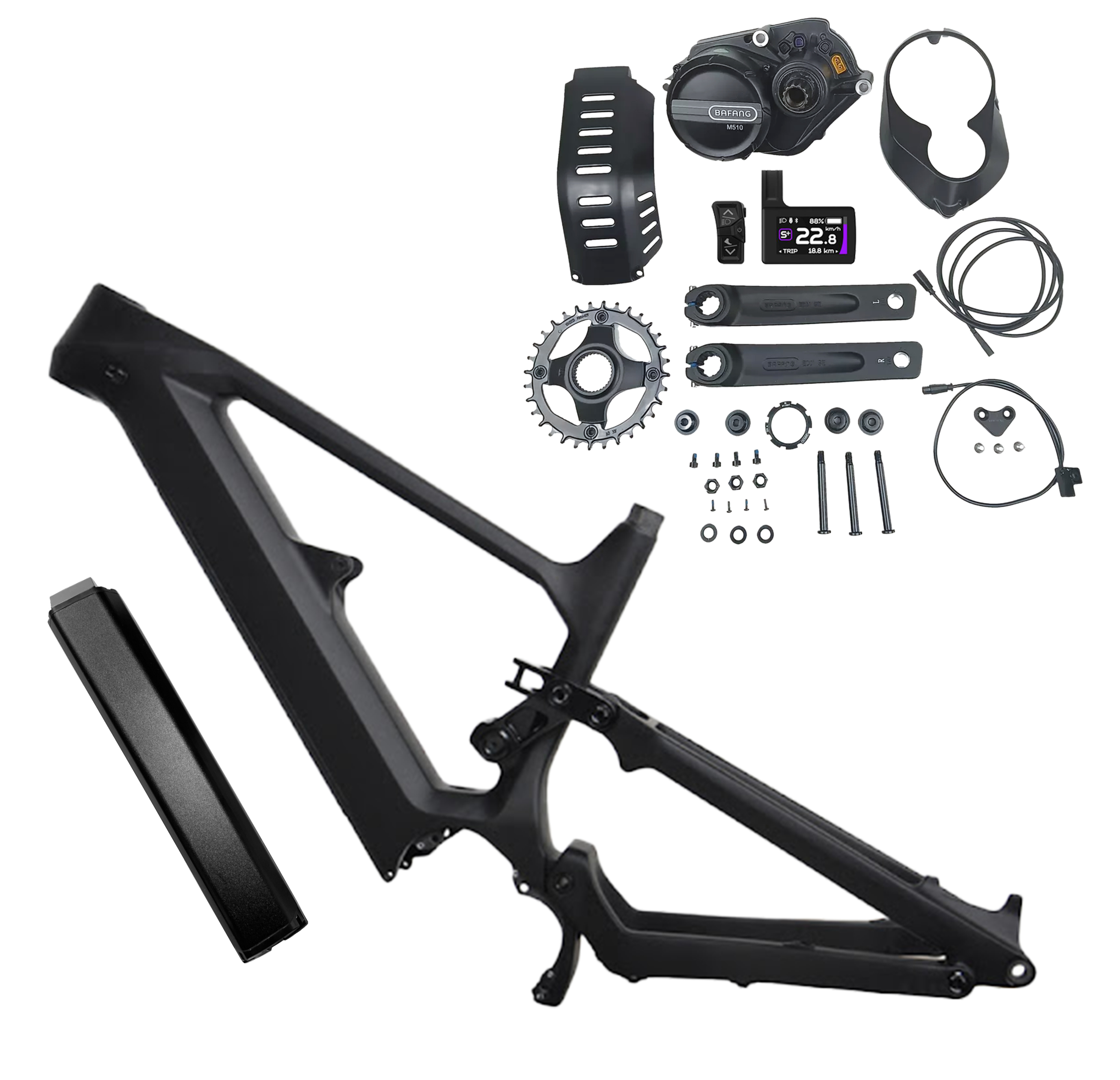 Bafang M510 Ebike Mid Drive Motor Kit - 250W Power