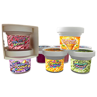 Pot en plastique refermable de 3,5 g 100 ml pour emballage de crème glacée, snacks, biscuits, herbes sèches, fleurs, bonbons gélifiés avec autocollant à effet holographique