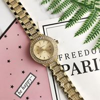 Reloj de Cuarzo para Mujer con Aleación de Diamantes, Correa de Cuero/Cocodrilo, Esfera de 38 mm, Resistente al Agua, Elegancia de Dibujos Animados, Casual
