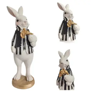 American Country Style Harz Mr Rabbit Figuren Ornamente Kreative Hof dekoration Retro Handgemachte Dekorationen Oster geschenk