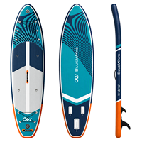 Vente flash : SUP gonflable extra large de 11' x 36'', bleu marine, planche à pagaie Wave Paddle Board V Logo, kit complet tout usage