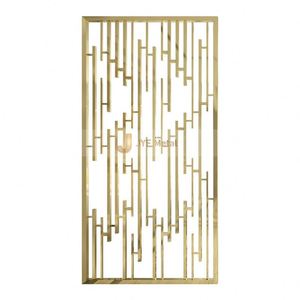 EX194 Modern Indoor/Outdoor Stainless Steel Partition Multi-Functional Decorative Laser Cut Metal <b>Screen</b> Room Dividers - Product Image 1