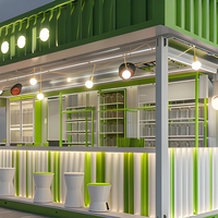 Restaurant mobile personnalisé, bar, kiosque, stand alimentaire modulaire extérieur