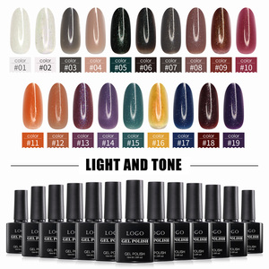 Juego de 19 colores de etiqueta privada, esmaltes de Gel en polvo brillante, esmalte de cristal para decoración de uñas, Gel UV, Kit de barniz semipermanente - Product Image 5