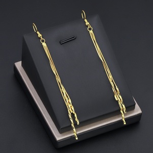 Pendientes de Moda al por Mayor de Fábrica Jxx, Chapados en Oro de 24k, Joyería de Cobre con Dijes, Pendientes Colgantes para Mujer - Product Image 5