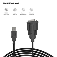 Cable Adaptador USB Serial RS-232 DB9 Macho de 1.8 Metros Personalizado, Conectores Niquelados, Material de PVC, Compatible con Win1/10/8.1/8/7 Mac
