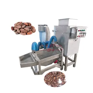 Peeling e descascamento automático de grãos de chocolate, alta qualidade, máquina de descascamento para grãos para projeto de barras