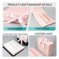 Caja de Regalo Plegable de Cartón con Cierre Magnético, Caja de Papel Dorada y Negra para Regalos de Boda, Caja de Papel para Invitados y Damas de Honor