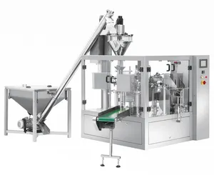 Machine d'emballage automatique de poudre Machines d'emballage multifonctionnelles préfabriquées avec sac à fermeture éclair et pochette pour épices alimentaires