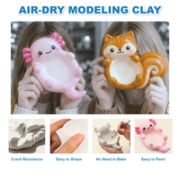Kit de Pâte à Modeler DIY : Plateau à Bijoux Animaux avec Peintures et Pinceaux pour Activités Créatives Éducatives pour Enfants