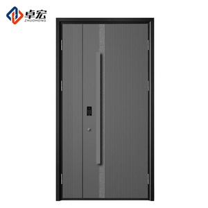 방탄 기능이 있는 터키산 이중 강철 고보안 외부 현관문 (카메라 포함) - Product Image 2