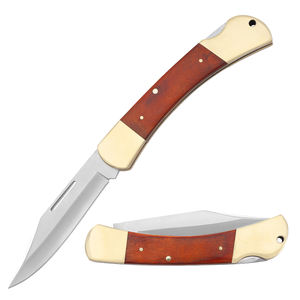 高炭素鋼工業グレード屋外折りたたみナイフ銅ハンドルサバイバル狩猟釣りキャンプEDC OEMギフトD013 2.5mm - Product Image 3