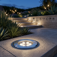 Projecteur encastré basse tension IP67 en aluminium 110lm/W 3W pour terrasse et marches 12V/24V pour aménagement paysager