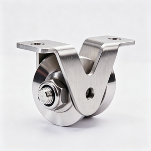 Rueda de Rodamiento para Puerta Corredera de 2 Pulgadas con Ranura en V, Soporte Reforzado, Doble Rodamiento, Galvanizada, para Exteriores, Certificación CE, OEM Disponible - Product Image 1