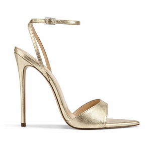 Sandali Donna Estivi Usati 2026 con Cinturini alla Caviglia, Tacco a Spillo 12 CM, Vernice Gialla - Disponibili Subito - Product Image 4