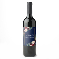 Etiqueta de vino tinto privado personalizada al por mayor, etiqueta de vino de whisky de color negro clásico de estilo de precio de la India
