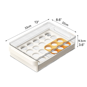 Nhà Bếp tủ lạnh trứng lưu trữ hộp nhựa vịt trứng Bộ sưu tập hộp hộ gia đình bảo quản và chống rơi khay trứng - Product Image 4