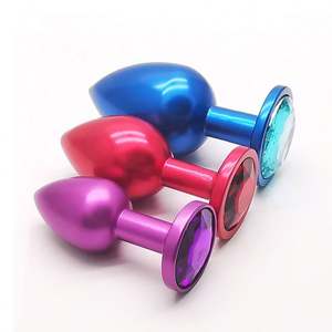 لعبة جنسية شرجية مخصصة <span class=keywords><strong>OEM</strong></span> <span class=keywords><strong>ODM</strong></span>، سدادة شرجية مزينة بالجواهر، سدادة معدنية للشرج والمؤخرة للنساء - Product Image 5