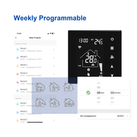 Termostato de bobina de ventilador programable semanal con Tuya Smart Life APP Control Wifi termostato para termostato de aire acondicionado