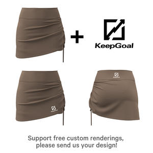 Gonna da Tennis per Donna con Vita Alta ed Elastica 2 in 1, Design Arricciato, Asciugatura Rapida, Personalizzabile, Anti-Esposizione con Pantaloncini di Sicurezza - Product Image 5