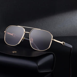 Lunettes de soleil carrées pour hommes Cyclops, monture métallique, protection UV400, pare-soleil de classe 2, monture noire, verres PC, style transfrontalier - Product Image 5