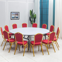 Chaises de banquet empilables pas chères pour hôtels et mariages, avec coussin en tissu et structure métallique, chaises de restaurant