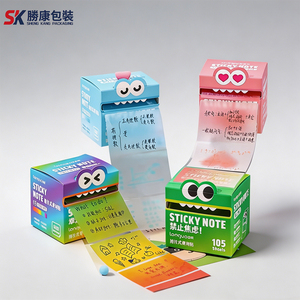 Sheng Kang Packaging <b>Sticky</b> Note Memo Pads 105 Sheets Self-Adhesive Colorful Monster Design - Product Image 1