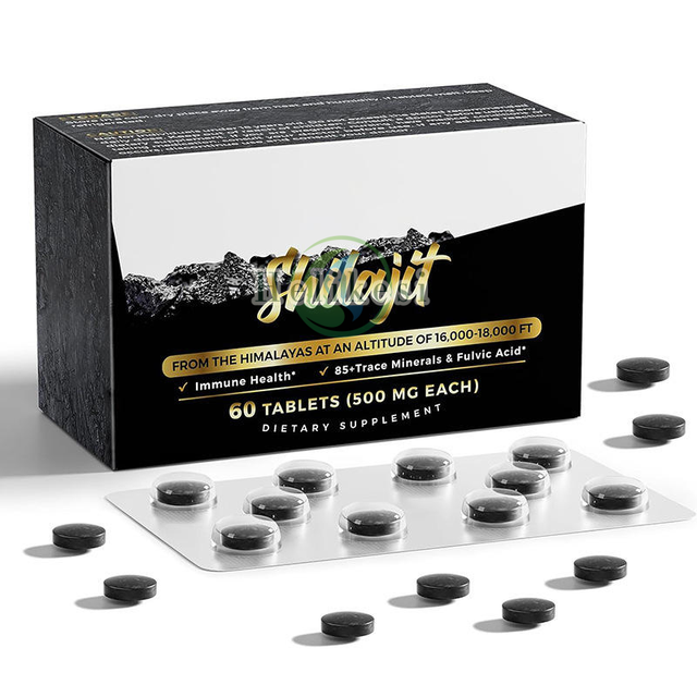 The Private-label Adult Dietary Supplement Shilajit Tablets Promotes Energy Recovery and Vitality restoration Shilajit Tablets