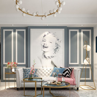 Fabricant de moulures décoratives en bois, moulures murales personnalisées avec apprêt blanc, adaptées aux projets de construction d'hôtels et de villas