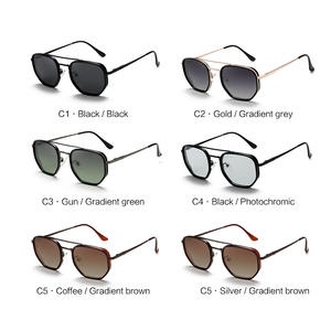 Gafas de Sol Elegantes para Mujer con Lentes Polarizadas TAC, Protección UV400, Bisagras de Resorte, Marco Ligero de Metal TR, Estilo Irregular - Product Image 4