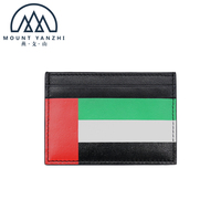 Dompet Kartu Tipis Kulit Asli Desainer Logo Kustom Buatan Tangan Mewah Warna Ukuran Sesuai Pesanan Tempat Kartu Kredit & ID Tanpa Penutup