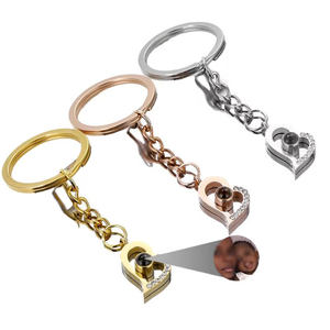<span class=keywords><strong>Porte</strong></span>-clés personnalisé en acier inoxydable avec <span class=keywords><strong>projection</strong></span> <span class=keywords><strong>photo</strong></span>, en forme de cœur, pour vous, 100 langues, cadeau pour la fête des mères - Product Image 1